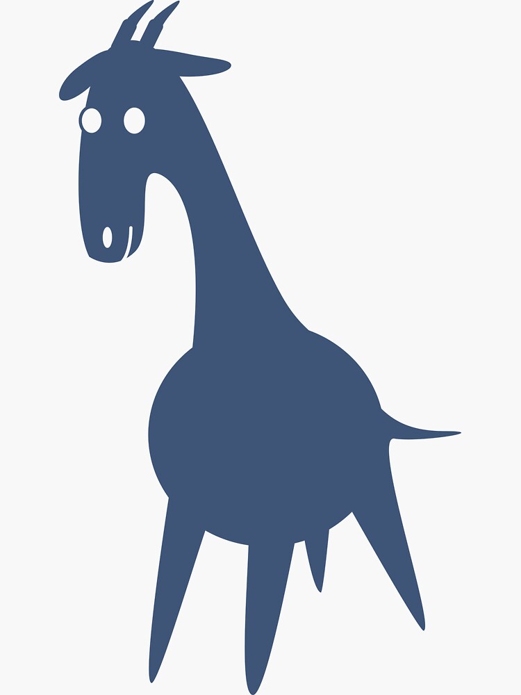 Thumbnail 3 of 3, Sticker, Wierdo Giraffe designed and sold by hidden-design.