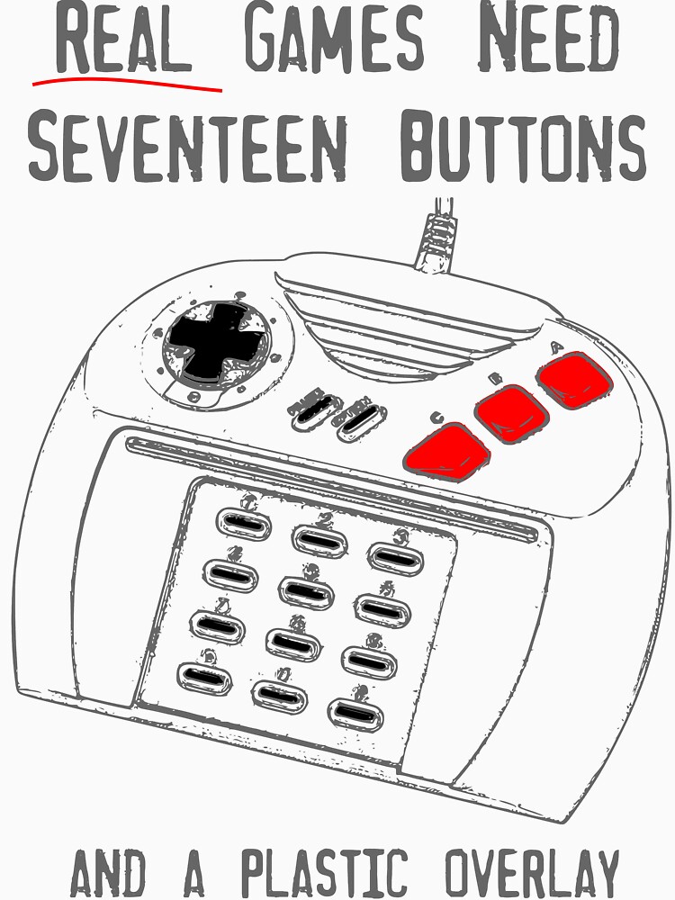 Thumbnail 7 of 7, Essential T-Shirt, REAL Games Need 17 Buttons designed and sold by Shinto314.