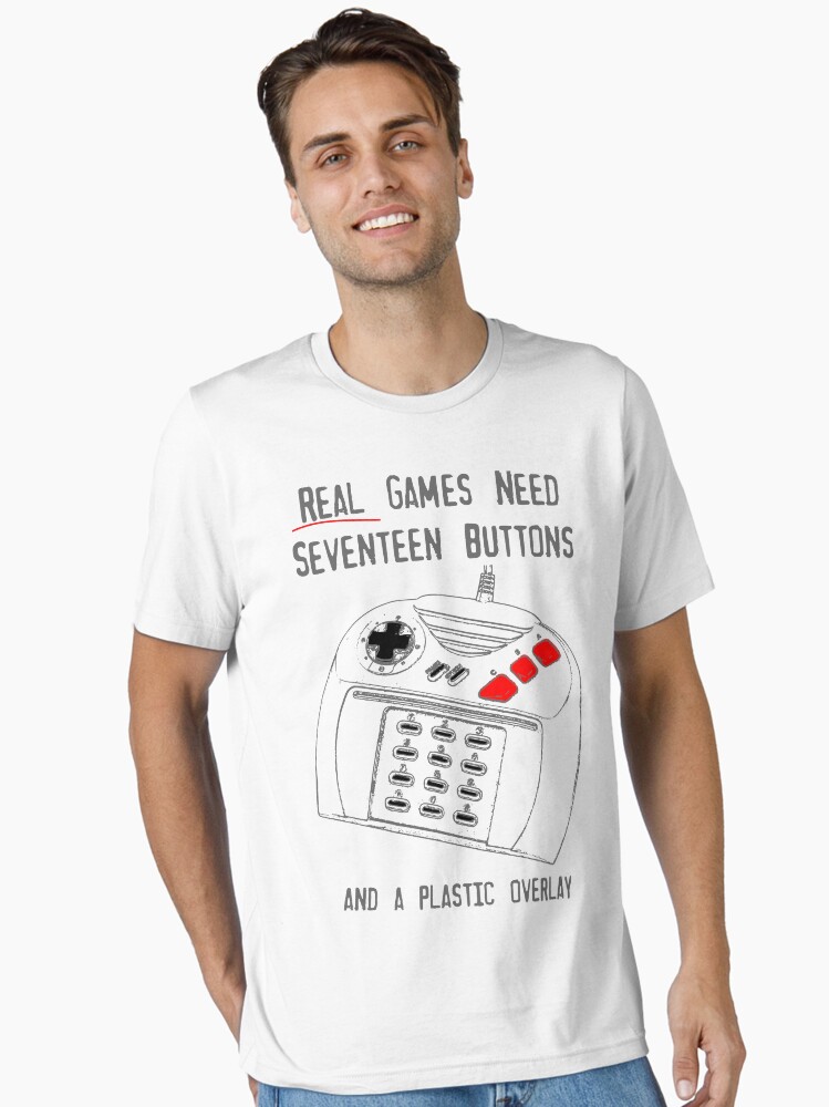 Thumbnail 1 of 7, Essential T-Shirt, REAL Games Need 17 Buttons designed and sold by Shinto314.