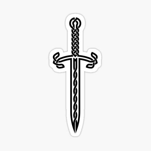 Warrior Celtic Dagger Tattoo Design