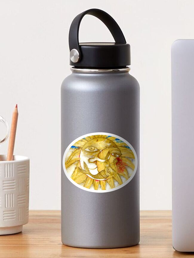 Thumbnail 1 of 3, Sticker, The Golden Sun designed and sold by Arema Arega.