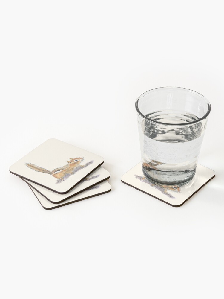 Alternate view of Curious Chipmunk Coasters (Set of 4)