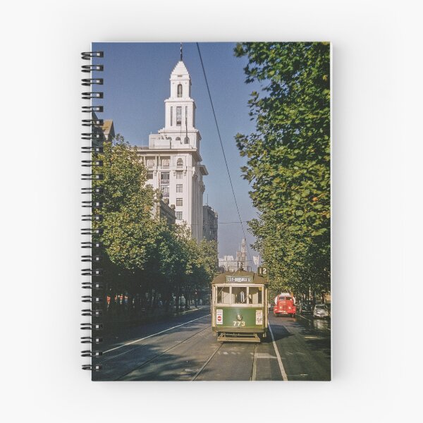 Item preview, Tram in Collins Street 1958 designed and sold by Fred Mitchell.