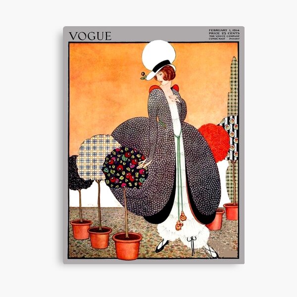 VOGUE : Vintage 1914 Magazine Advertising Print Canvas Print