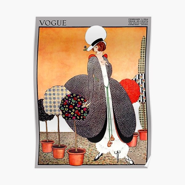 VOGUE: Vintage 1914 Magazine Print Print Poster