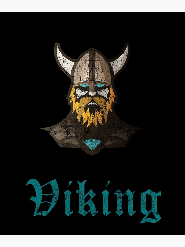 "Retro Viking Warrior" Poster by vladocar Redbubble