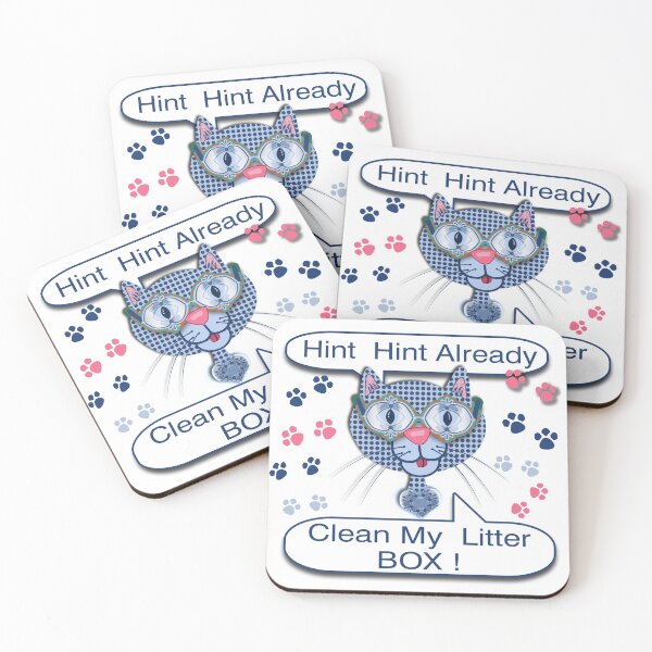 Item preview, Kitty in a Blue Shoe, Hint Hint Already, Clean My Litter Box! designed and sold by Sharon Schwalbe.