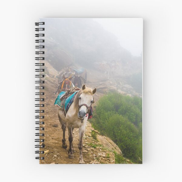 Item preview, Mountain mules on foggy trekking path in Annapurna Conservation Area, Nepal designed and sold by Stanciuc.