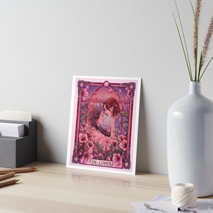 WayHaught | The Lovers | Wynonna Earp Tarot Art Board Print