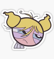 Powerpuff Girl Bubbles Tired Sleepy Sticker