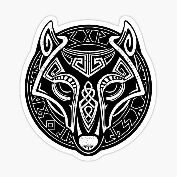 Wolf Yin Yang T Shirt Tribal Norse Viking Skol