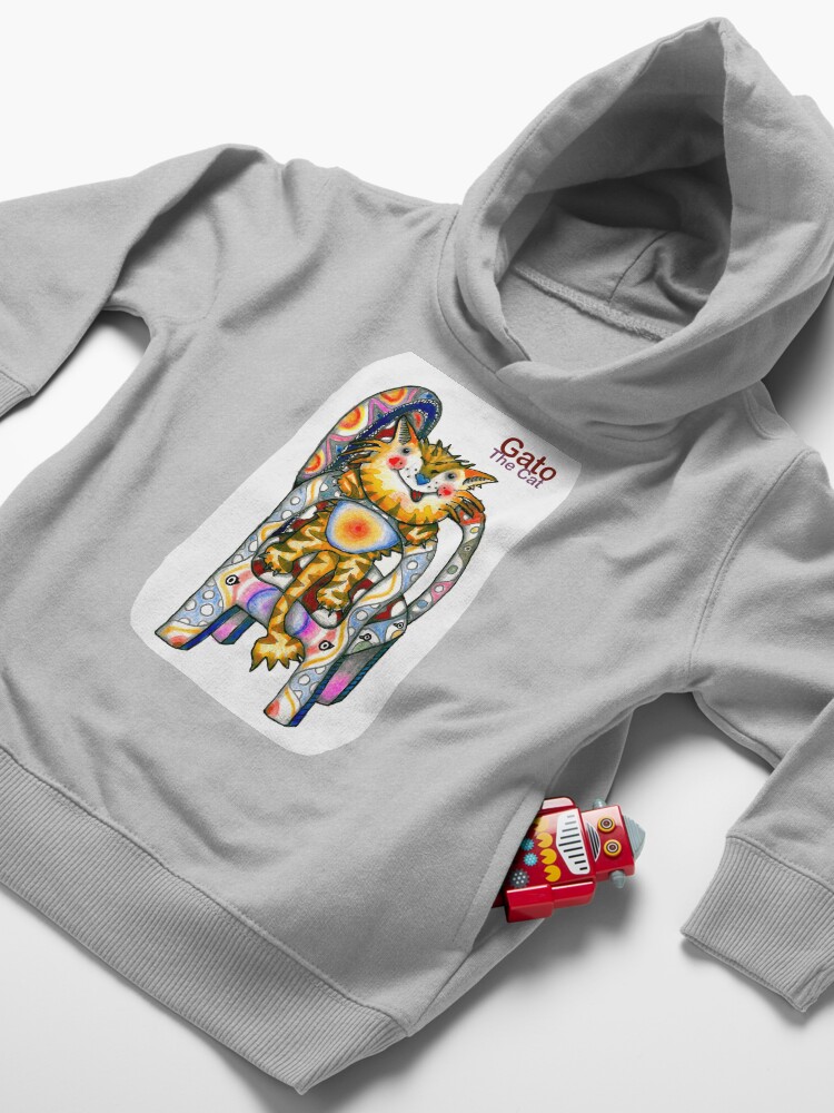 Alternate view of Gato The Cat Toddler Pullover Hoodie