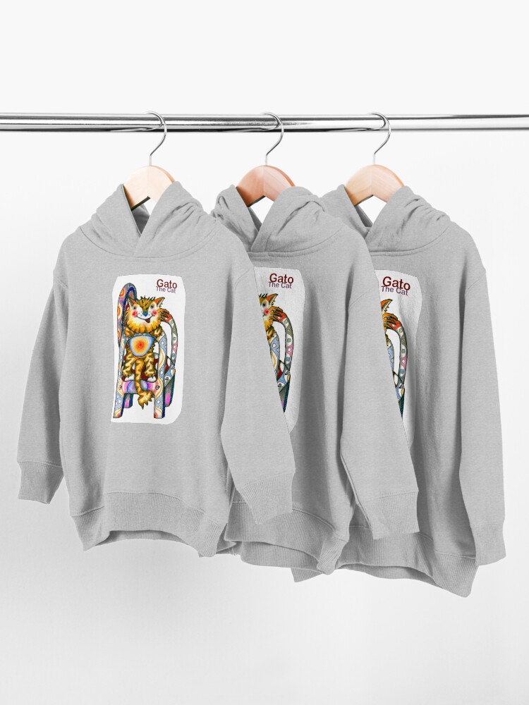 Alternate view of Gato The Cat Toddler Pullover Hoodie