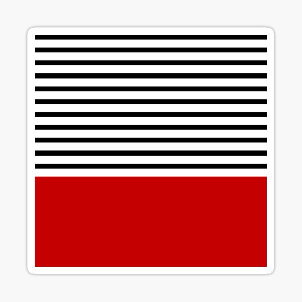 Artikel-Vorschau von Schwarzweiss-Streifen über Kirschrot, designt und verkauft von rewstudio.