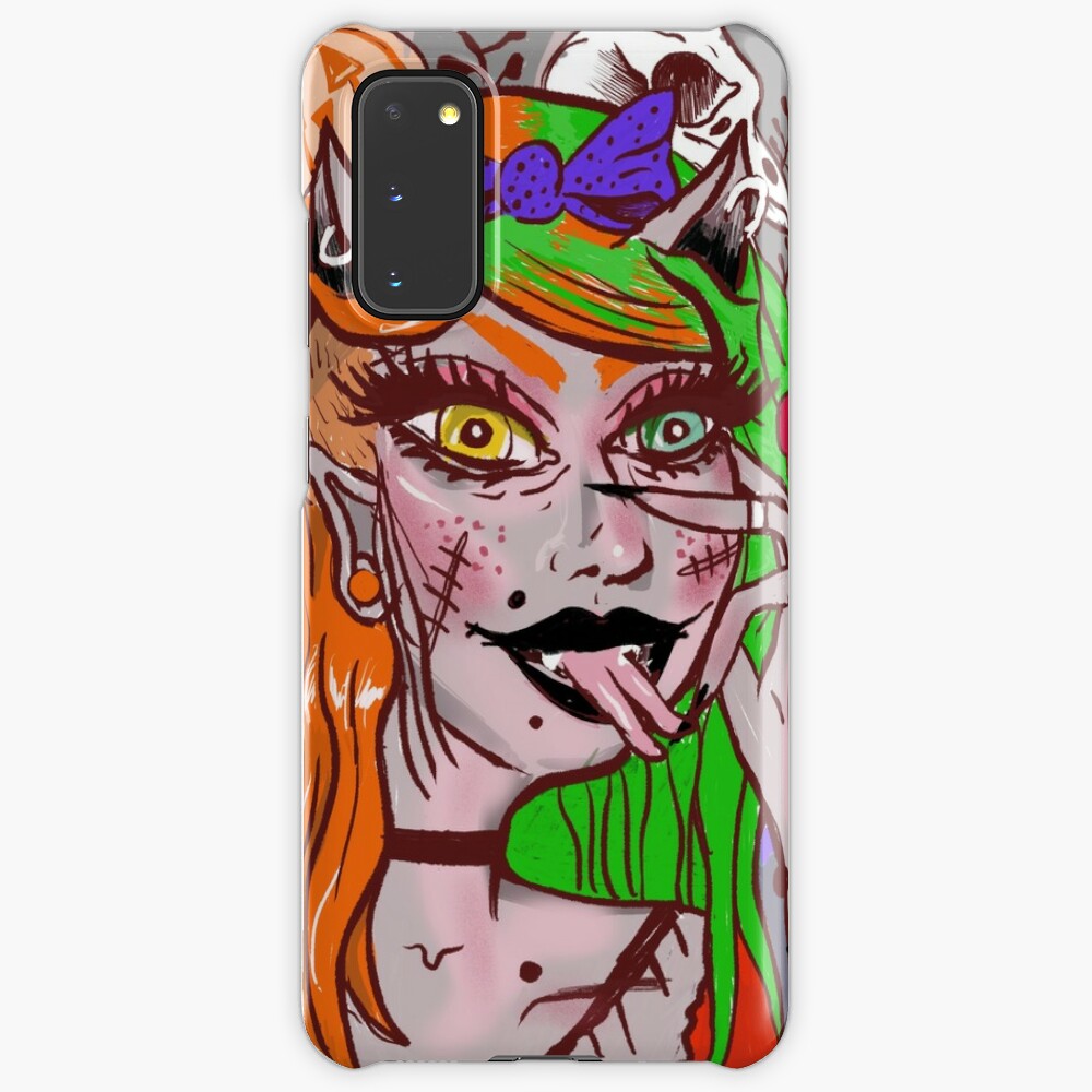 Pure Evil Halloween Punk Rock Girl Horror Girl Goth Art Case Skin For Samsung Galaxy By Lunaelizabeth Redbubble