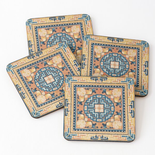 Item preview, Ningxia Antique Chinese Seat Cover Print designed and sold by Vicky Brago-Mitchell®.