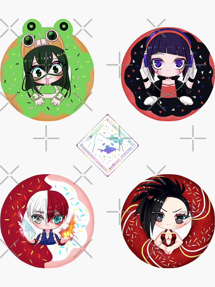 BNHA Froppy & Earphone Jack & Shoto & Creati Donuts by Rumby