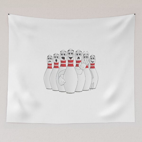 Item preview, Cartoon Worried Bowling Pins designed and sold by Scott Hayes.