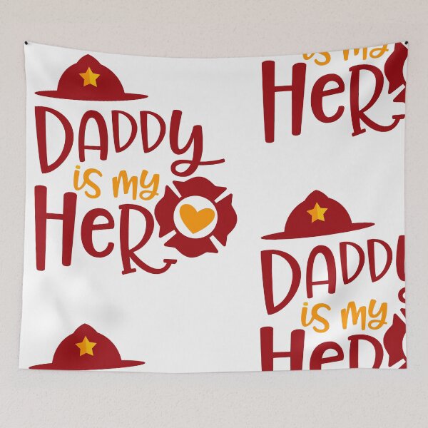 Item preview, Cute Daddy is my superhero Firefighter designed and sold by fermo.