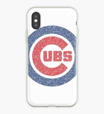 Chicago Cubs Typography Logo iPhone Case