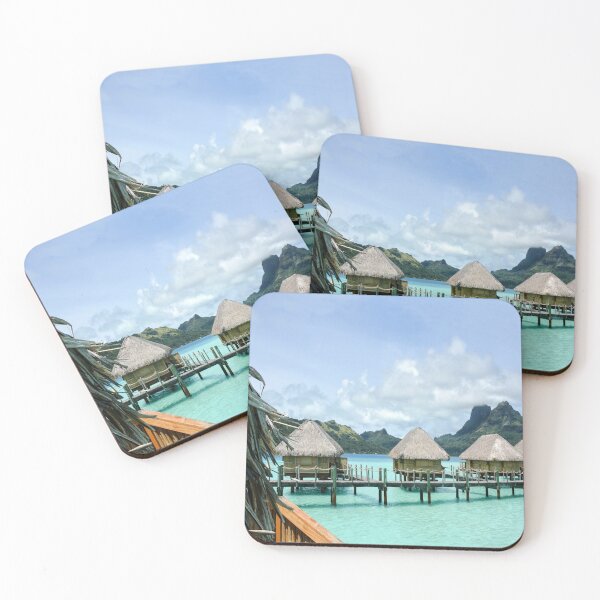 Item preview, Bora Bora, Tahiti, Blue Water Paradise Bungalow  designed and sold by Sharon Schwalbe.