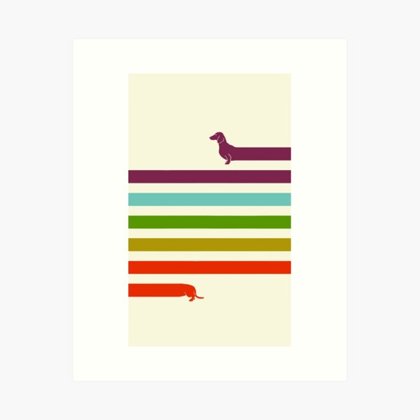 Long Dachshund Art Print