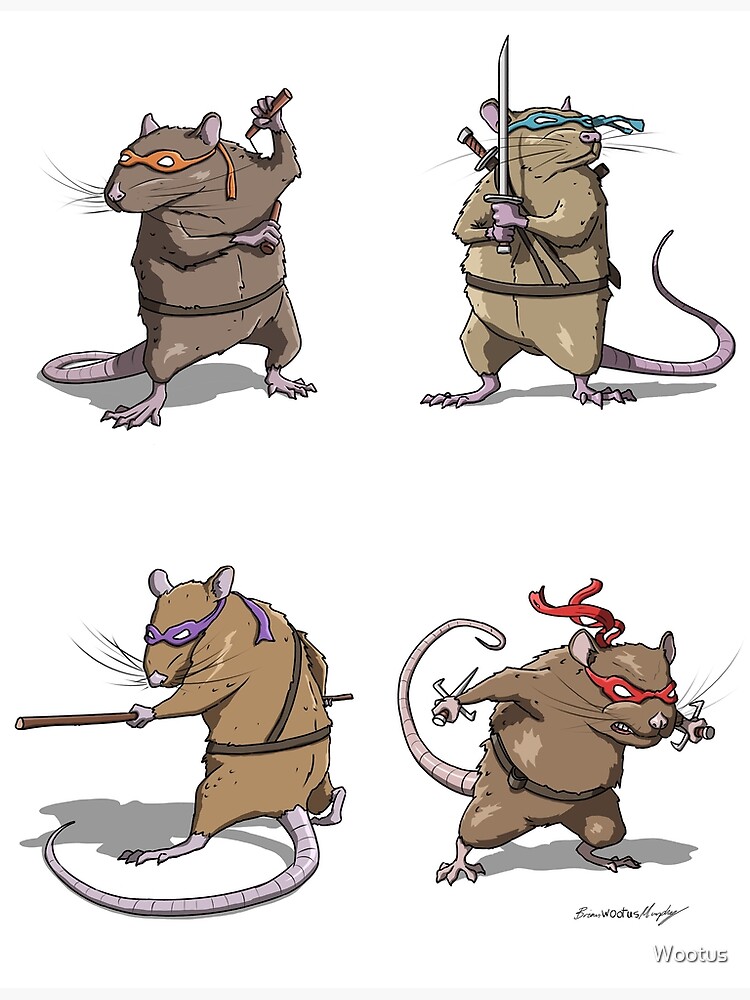 Teenage Mutant Ninja Rats Poster For Sale By Wootus Redbubble