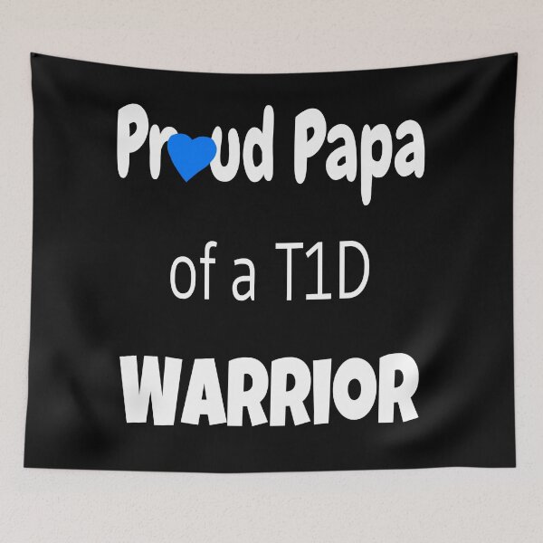 Item preview, Proud Papa - White Text - Blue Heart  designed and sold by CatGirl101.