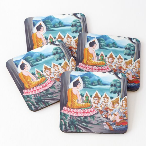 Item preview, Buddha Teaching, Painting designed and sold by PromoteProgress.