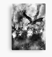 Inktober Day 19: Scorched Canvas Print
