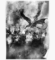 Inktober Day 19: Scorched Poster