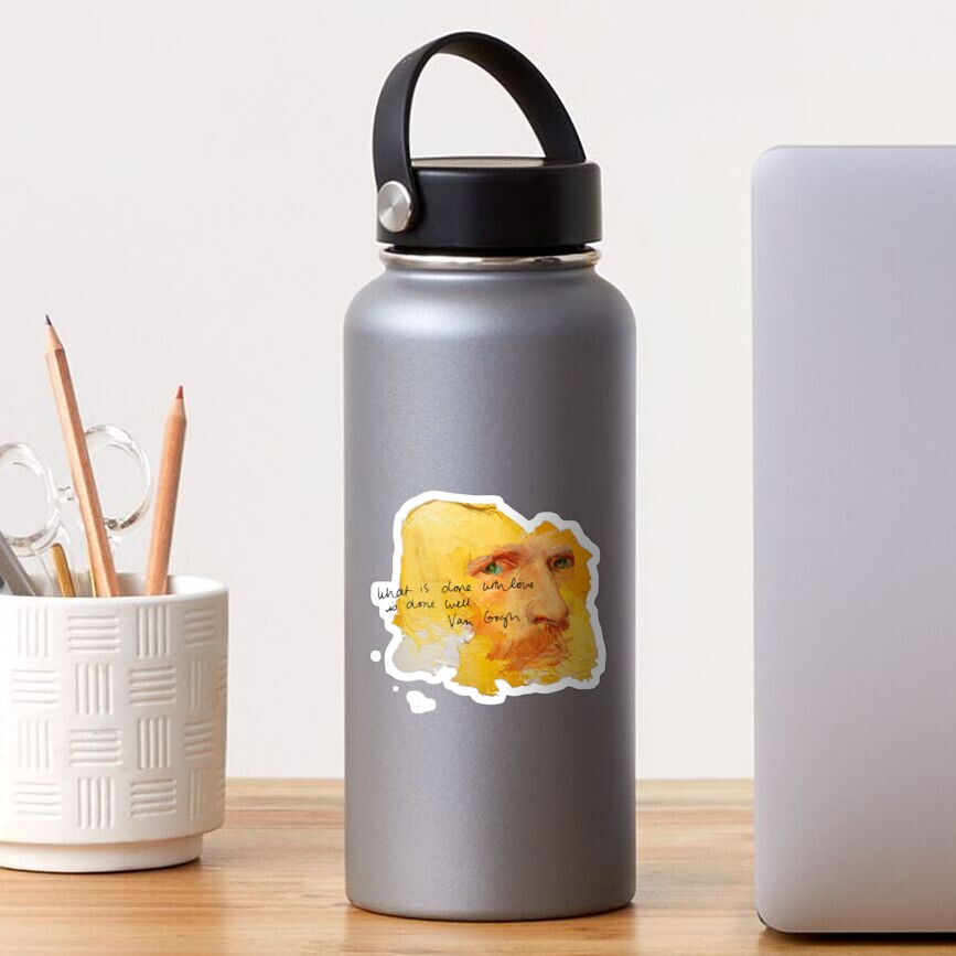 Van Gogh Art with Quote Sticker