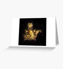 Crocodile funny golden Gold Greeting Card