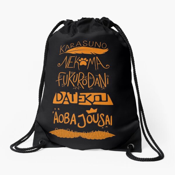 Haikyuu!! Teams - Karasuno Orange Drawstring Bag