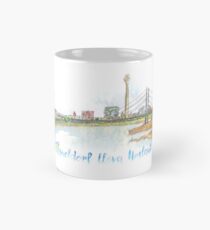 Taza clásica Skyline con texto - Düsseldorf lleva Umlaut
