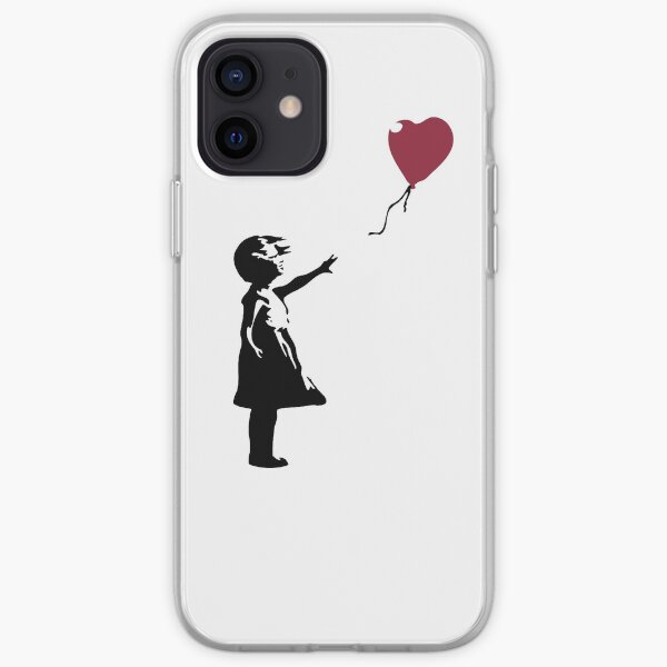 Girl With Red Balloon, Banksy, Streetart Street Art, Grafitti, Artwork, Design For Men, Women, Kids iPhone Soft Case