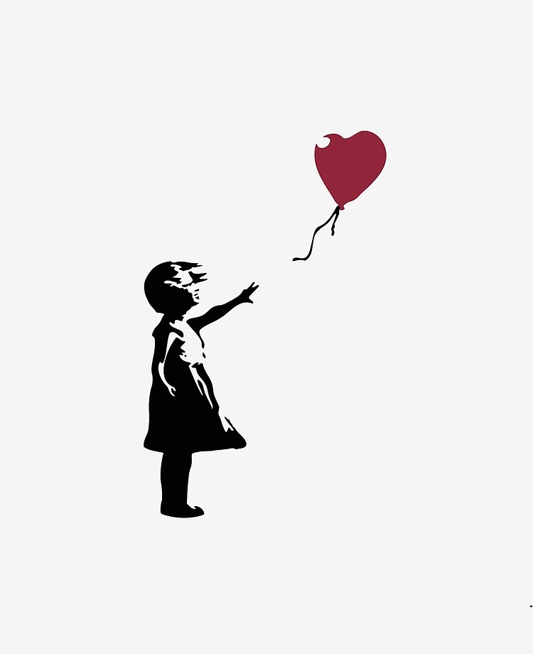 Madchen Mit Rotem Ballon Banksy Streetart Street Art Grafitti Kunstwerk Design Fur Manner Frauen Kinder Ipad Hulle Skin Von Clothorama Redbubble