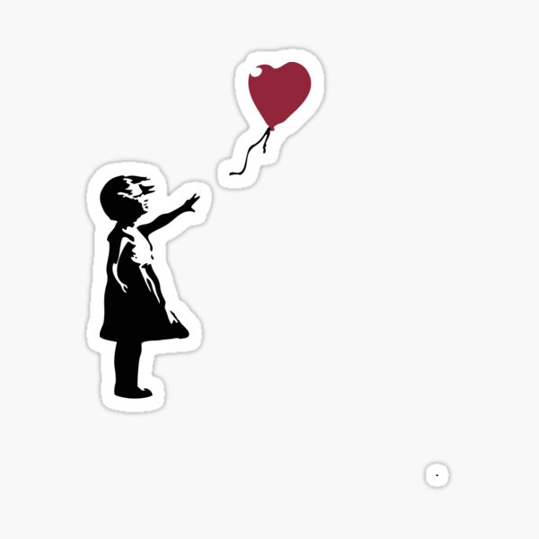 Girl With Red Balloon, Banksy, Streetart Street Art, Grafitti, Artwork, Design For Men, Women, Kids Sticker