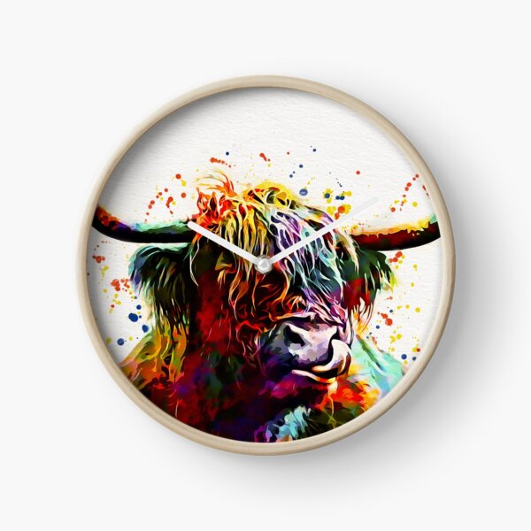 Item preview, Highland Cow Watercolor Art Work  designed and sold by mugdesignstudio.