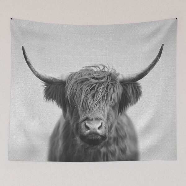 Item preview, Highland Cow - Black & White designed and sold by galdesign.