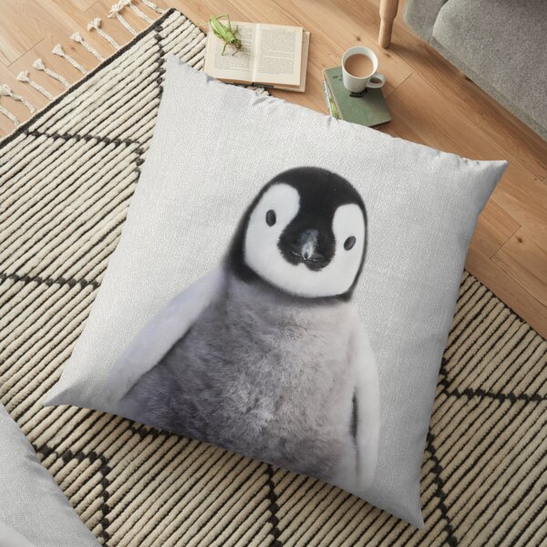 Baby Penguin - Colorful Floor Pillow