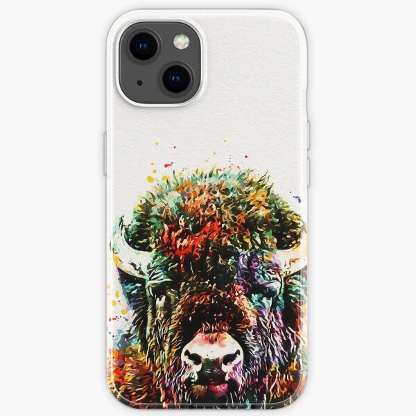 Buffalo Watercolor Art Work Bison iPhone Soft Case