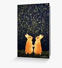 Suche nach Sternschnuppen (2008) Rabbit / Bunny Art Grußkarte