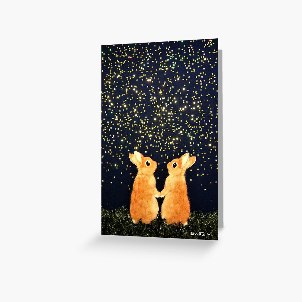 looking for shooting stars (2008) Rabbit / Bunny Art Greeting Card