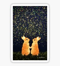 looking for shooting stars (2008) Rabbit / Bunny Art Sticker