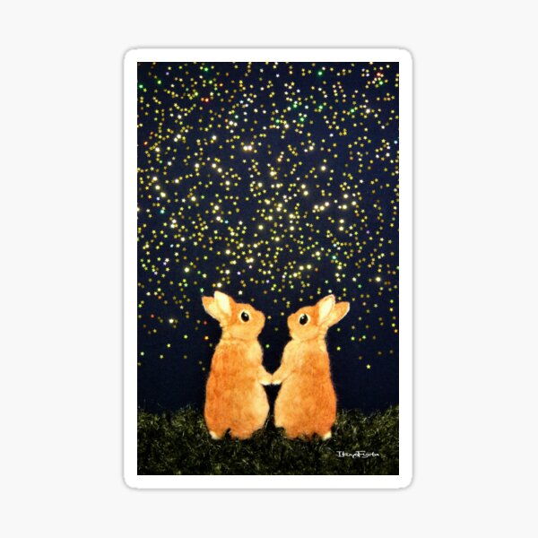 looking for shooting stars (2008) Rabbit / Bunny Art Sticker