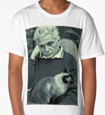 Derrida and Cat - stylized Long T-Shirt