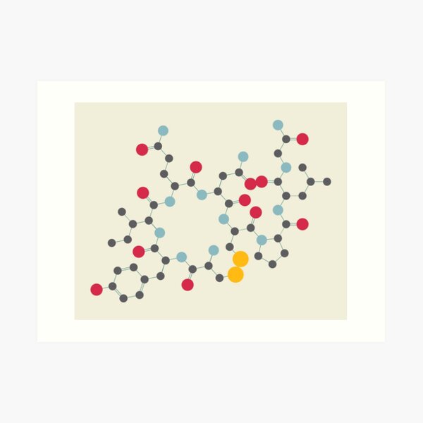 Oxytocin hormone molecule Art Print