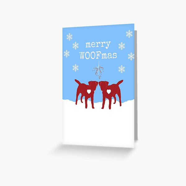 Border Terrier Christmas Card - Merry Woofmas Greeting Card