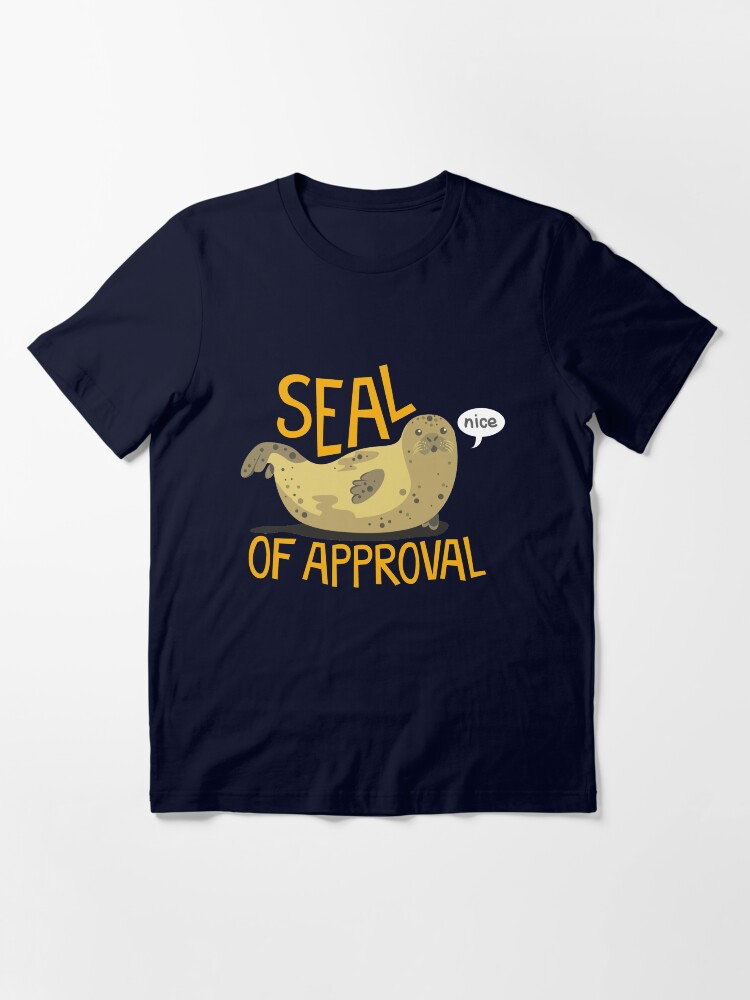 Imagen 3 de 7, Camiseta esencial con la obra Sello de aprobación, diseñada y vendida por jaffajam.